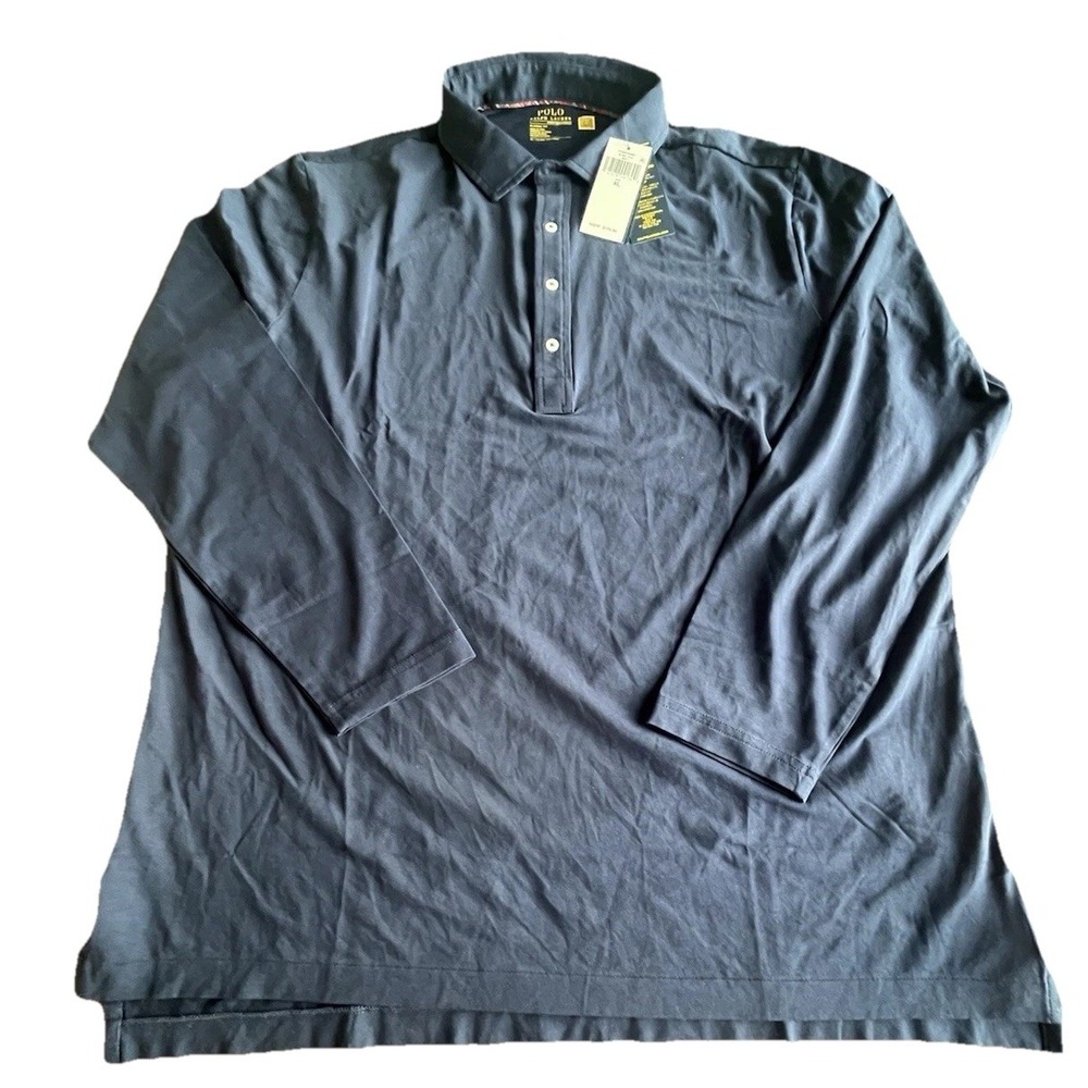 Polo Ralph Lauren Performance‎ Classic Fit Long Sleeve Shirt Sz XL Navy Blue NWT